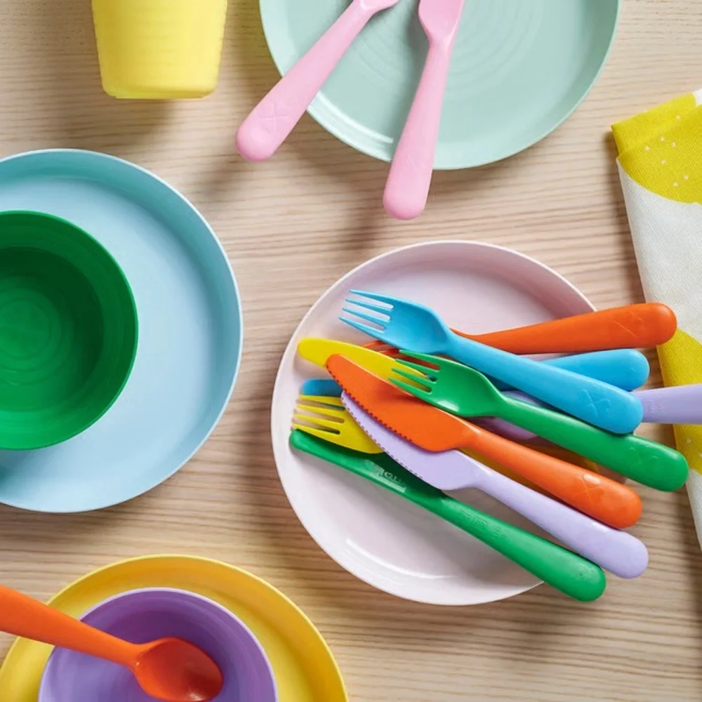 Assorted Color Plastic Cutlery Set - Multipack Party Utensils